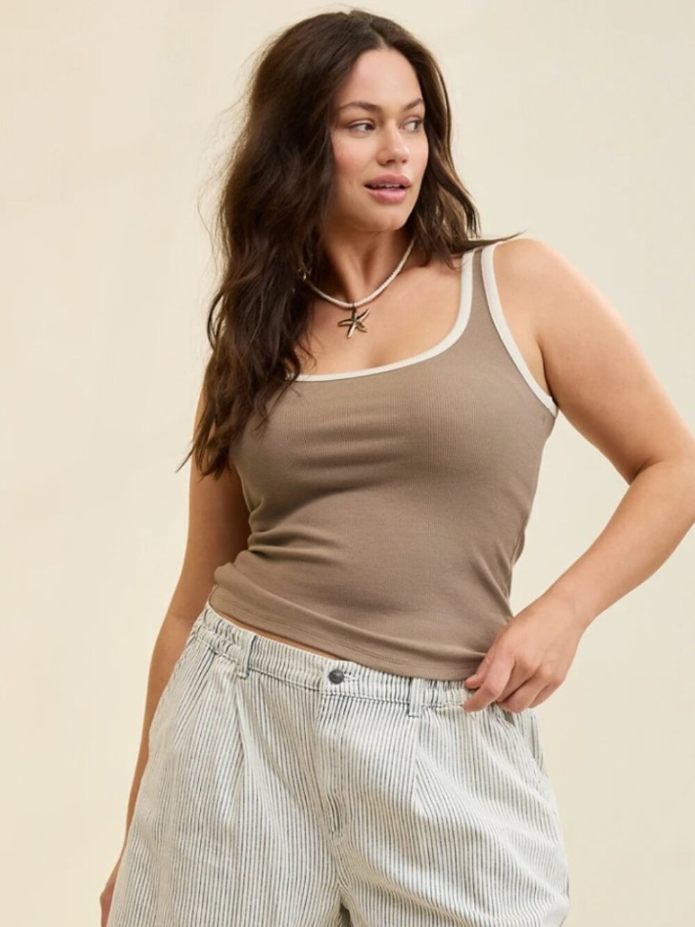 Aerie Ribbed Contrast Tank